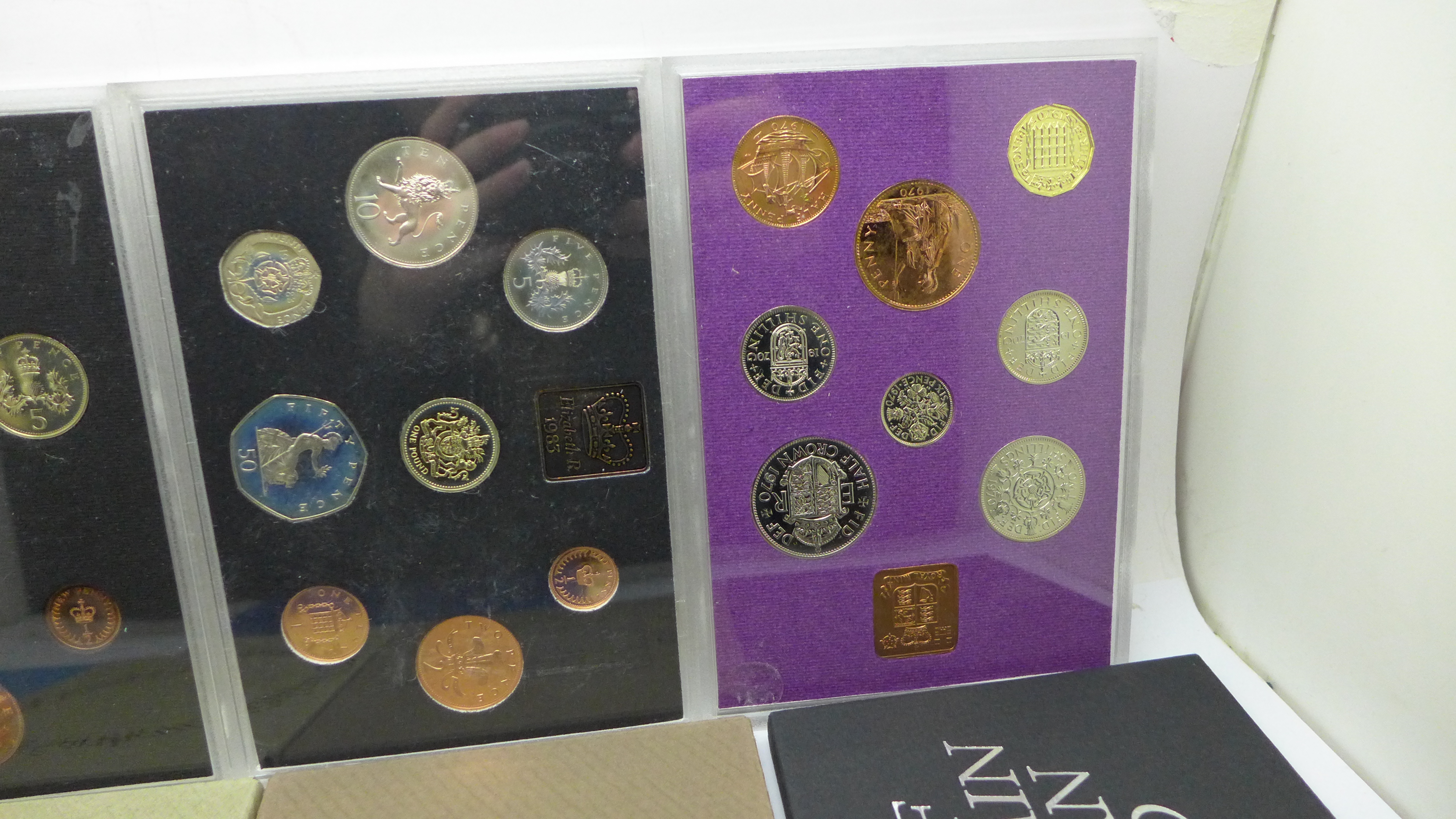 Nine Great Britain proof coin sets, 1970-2010 - Image 3 of 7
