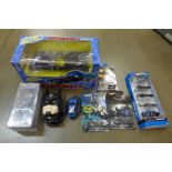 A Johnny Lightening Batmobile, Batman figure and other Batman toys