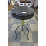 A revolving industrial machinist's stool, by Allen & Hanbury