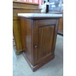 A Victorian mahogany and marble topped night stand