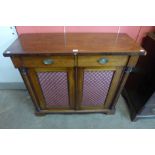 A Regency mahogany side cabinet