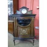 An Edward VII inlaid rosewood side cabinet