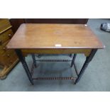A Victorian mahogany ring turned occasional table