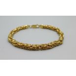 A 9ct gold bracelet, 25.3g