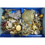 A jewellery box and costume jewellery