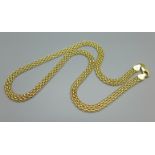 A 9ct gold necklace, 7.1g