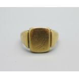 A 9ct gold ring, 8.7g, S