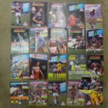 Signed football programmes including Manchester United, Manchester City, Liverpool and Everton