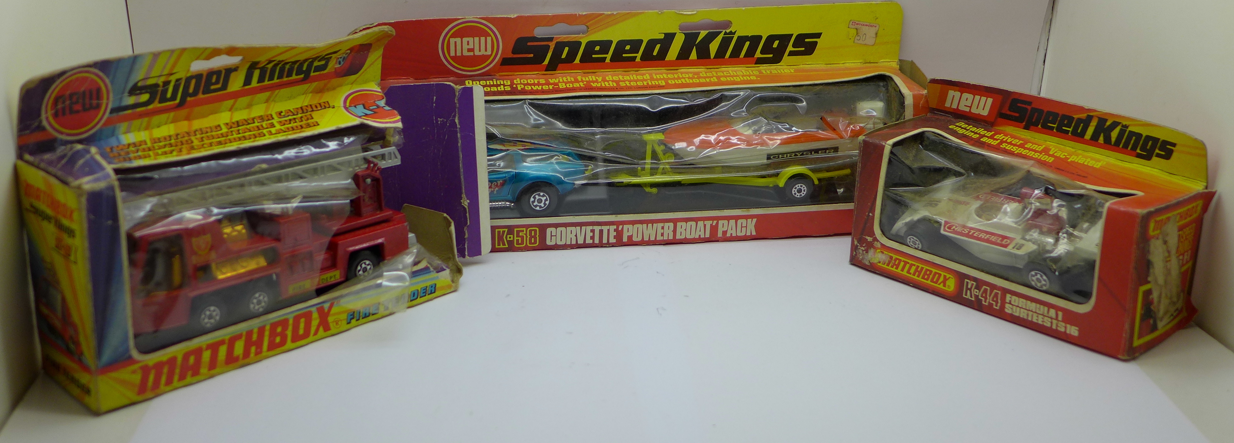 Two Matchbox Speedkings and one Superking die-cast model vehicles, including K-58 Corvette Power - Image 2 of 8