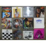 Twelve Reggae LPs including Jimmy Cliff, Captain Sinbad and Untouchables