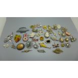 Assorted brooches