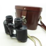 A pair of Carl Zeiss Jena 8x30 binoculars, cased