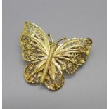 An 18ct gold butterfly brooch, 5.1g, marked 750