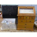 A jewellery case, jewellery boxes and a jewellery tray**PLEASE NOTE THIS LOT IS NOT ELIGIBLE FOR