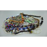 Costume jewellery including millefiori beads