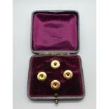 Four 9ct gold shirt studs, (3+1), 2.1g