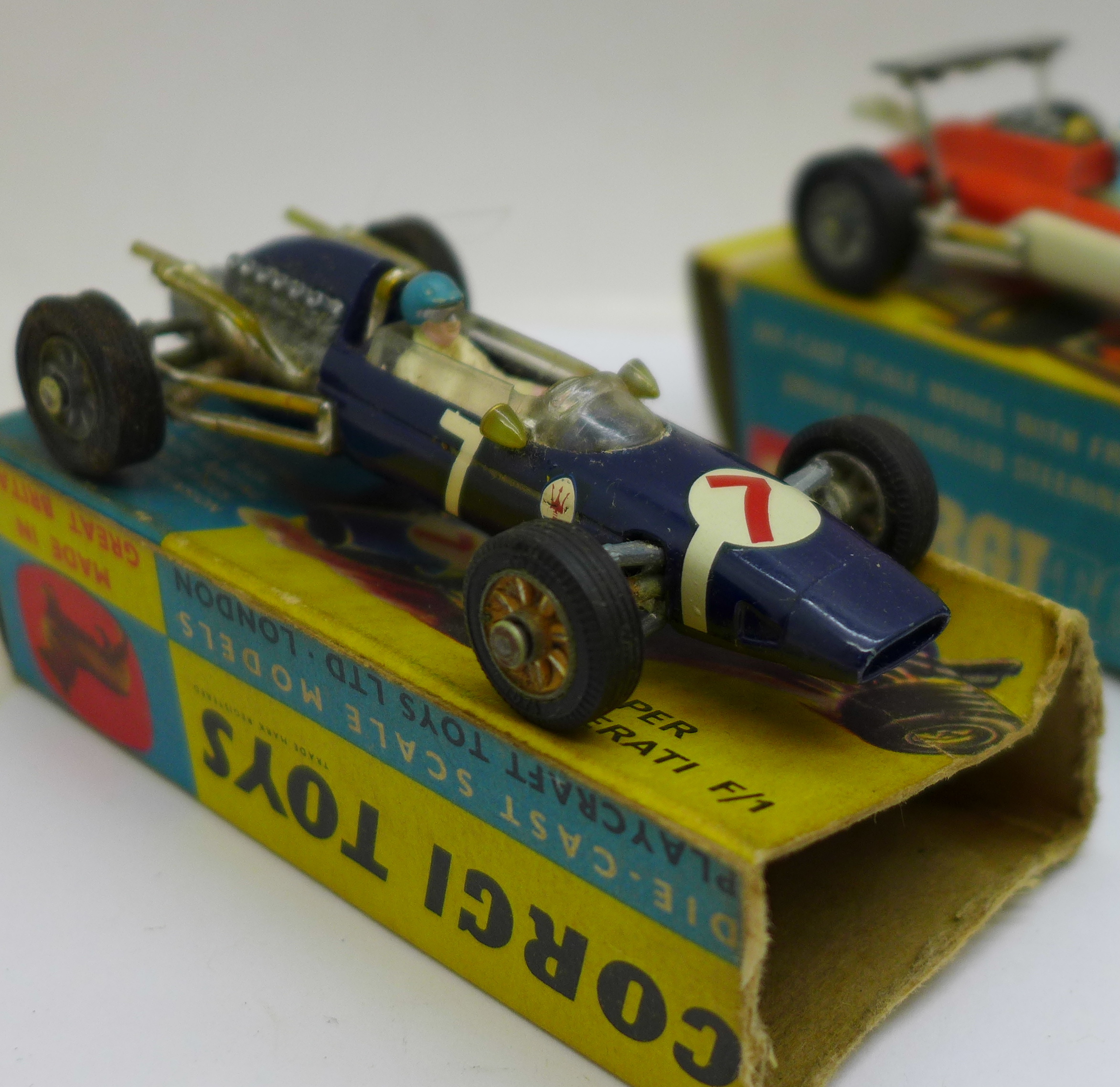 Five Corgi Toys die-cast Formula 1 cars and sports cars, in original boxes, circa 1970's - Image 3 of 10