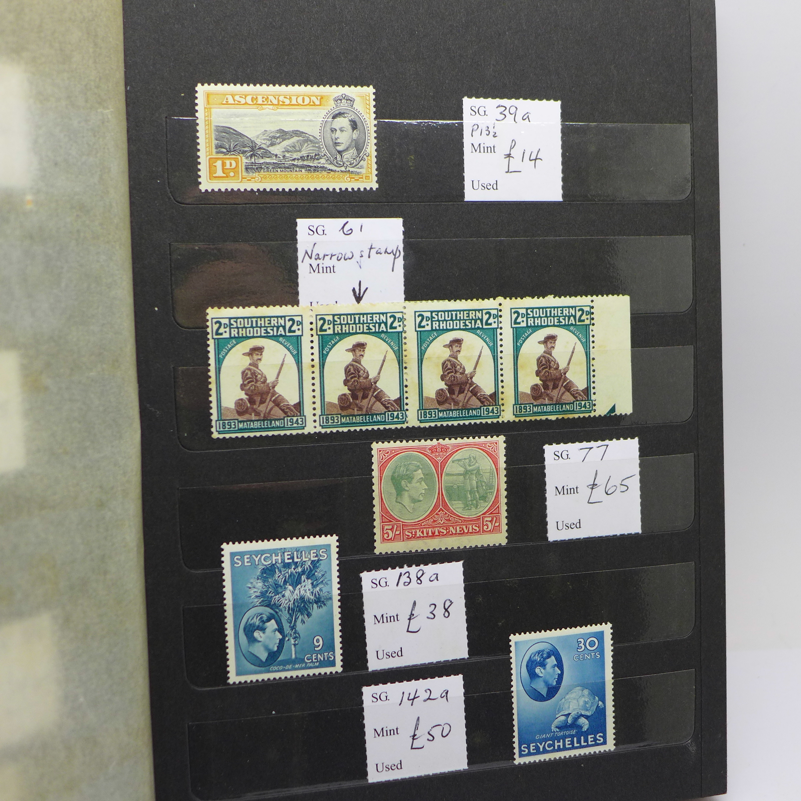 Stamps; King George VI Commonwealth mint assembly of better and unusual items, noted Ascension 40a - Image 10 of 16
