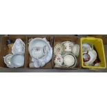 Four boxes of assorted china, etc.**PLEASE NOTE THIS LOT IS NOT ELIGIBLE FOR POSTING AND PACKING**