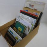 Stamps; a box of stamps, covers, catalogue, etc.