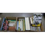 A box of football books and two boxes of cricket books**PLEASE NOTE THIS LOT IS NOT ELIGIBLE FOR