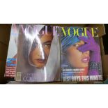 A collection of 1980s Vogue magazines**PLEASE NOTE THIS LOT IS NOT ELIGIBLE FOR POSTING AND