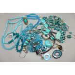 Turquoise and turquoise coloured jewellery