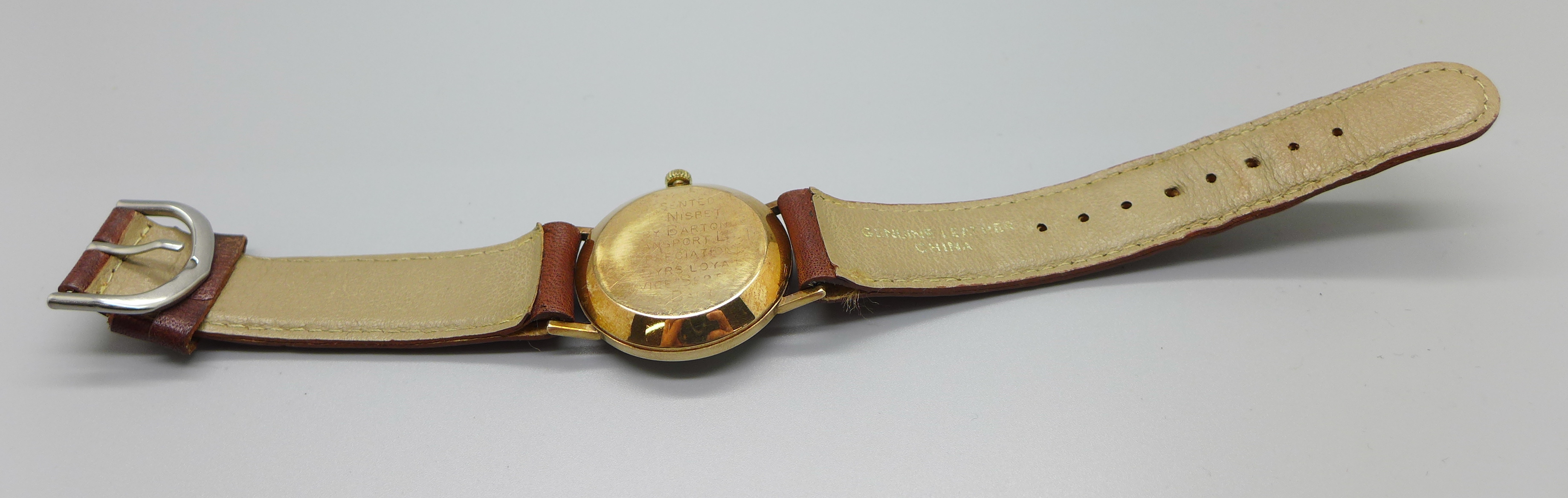 A gentleman's 9ct gold Summit wristwatch, the case back bears faint Barton Transport inscription - Image 9 of 14