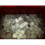 A tin of US coinage
