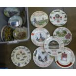 A collection of plates including trains and Nottingham scenes**PLEASE NOTE THIS LOT IS NOT