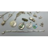Silver jewellery, 89g