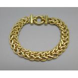 A 9ct gold bracelet, 12.9g