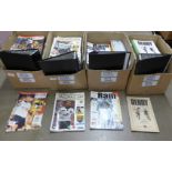 Four boxes of Derby County FC home programmes plus binders**PLEASE NOTE THIS LOT IS NOT ELIGIBLE FOR