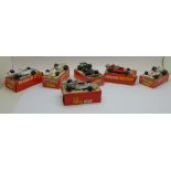 Six Polistil die-cast Formula 1 racing cars in original boxes, circa 1970's