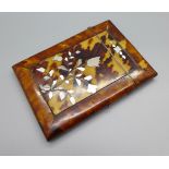 A tortoiseshell card case, some a/f