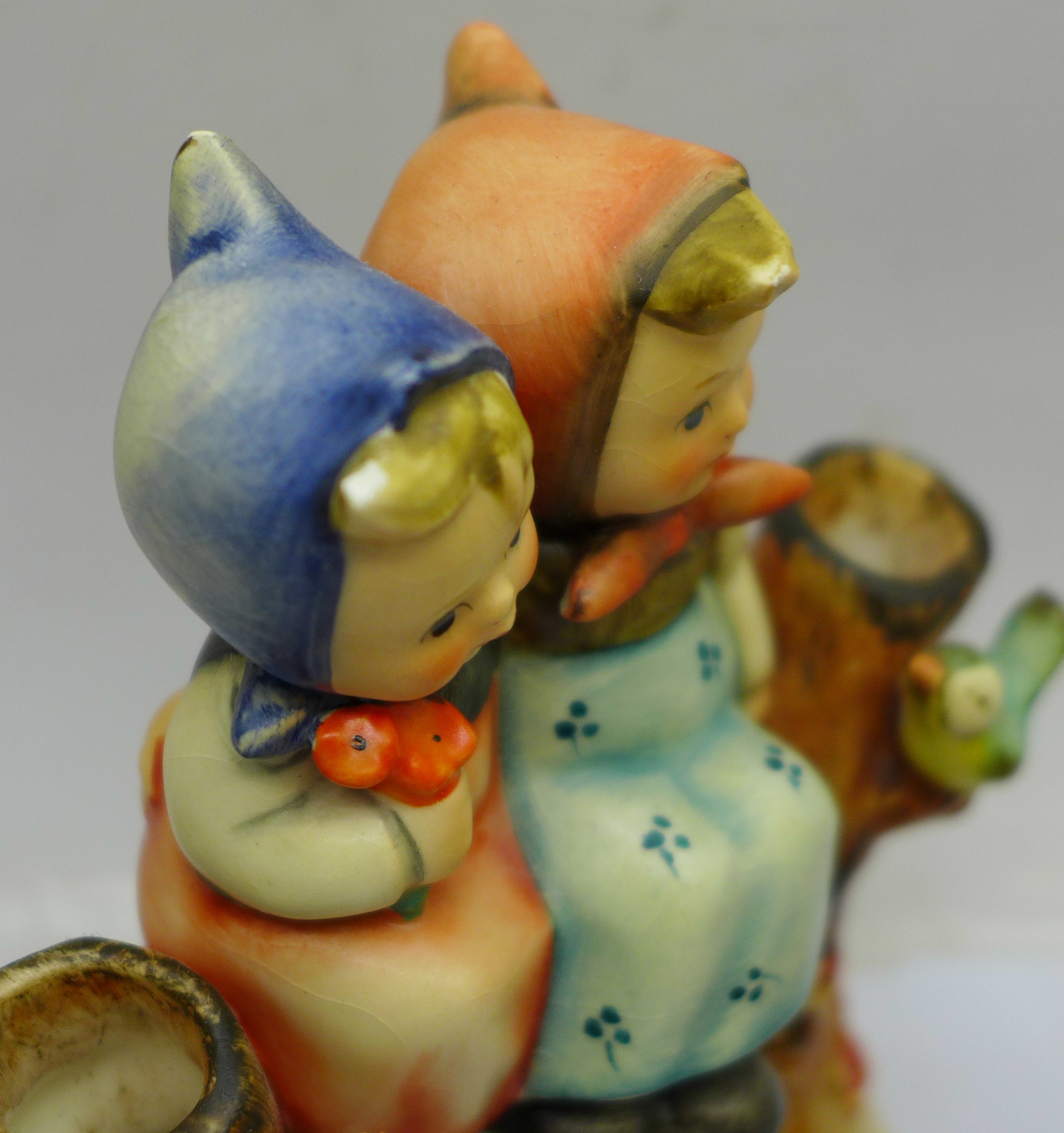 Four figures, B&G Denmark, Lladro, Nao and Hummel, Hummel figure a/f (small chip on one head) - Image 6 of 10