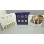 Her Majesty The Queen's 95th Birthday 1926-2021, six coin 50p Collection issued by Isle of Man and