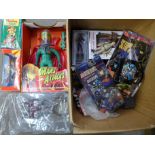 A Mars Attacks! figure, boxed, Batman figure, wind up Little Monkey Shiner, boxed, a Corgi Chitty-