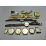 Mechanical wristwatches, a/f, including a lady's Longines, LonStar, Paul Jobin, etc.