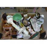 A collection of decorative figures including china and wooden**PLEASE NOTE THIS LOT IS NOT