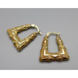 A pair of 9ct gold earrings, 1.5g