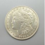 A silver 1921 USA one dollar coin, San Francisco mint