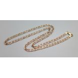 A 9ct gold necklace marked 375, 10.3g