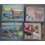 Three Boxaline Gypsy Caravan and Brewers Dray model kits