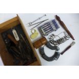 Jeweller's tools, scales and ring gauges, etc.