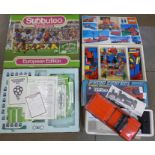 Subbuteo, a Lego 910 set and a Matra Rancho radio controlled car