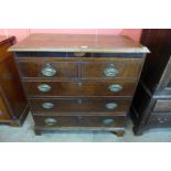 A George II inlaid oak chest of drawers