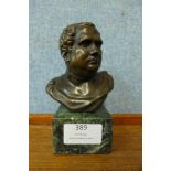 A small roman style bronze bust