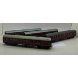 Four Mainline model railway carriages