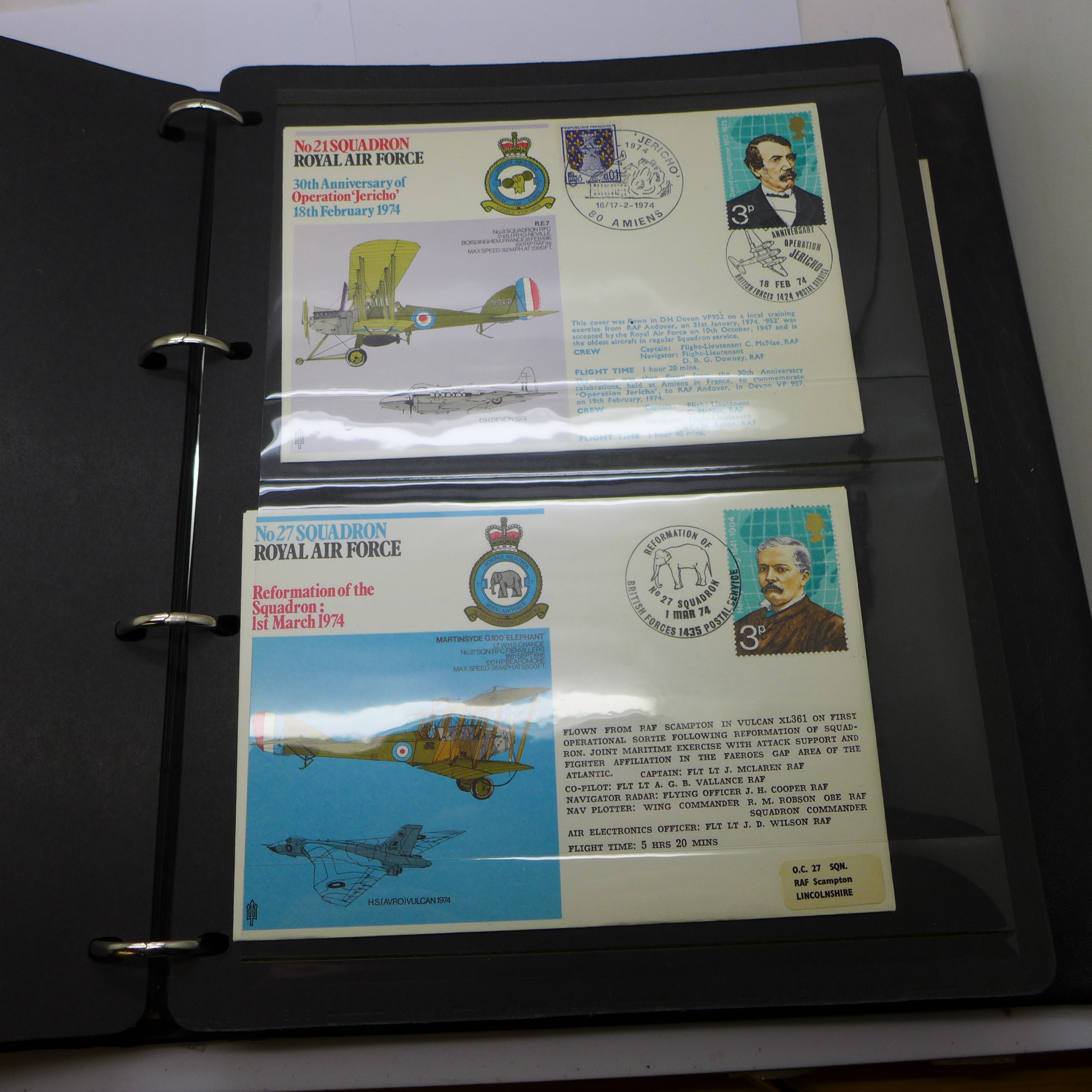 An album of Royal Air Force stamps and covers, 58 in total - Bild 4 aus 8